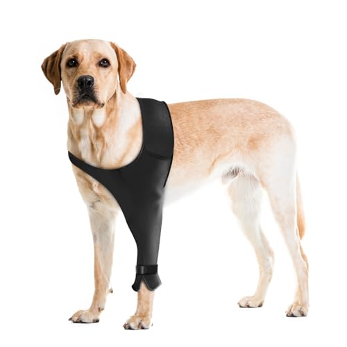 Image of Dog Recovery Sleeve for Front Leg- Single Dog Leg Sleeve to Stop Licking- Breathable Protection for Joint Pain, Elbow Injuries, Hot Spots, Surgery, Wound Care as Cone Alternative(Left,XS)