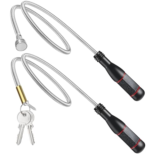 2 piezas Herramienta de Recogida Iman Flexible, Elevador Magnético, Barra Telescópica Magnética Para Recoger Piezas