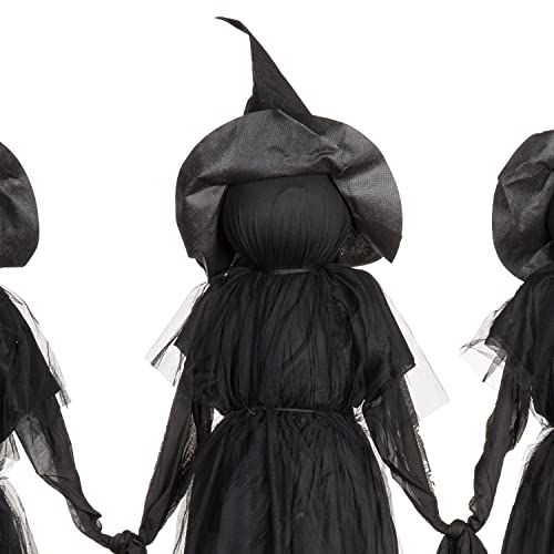 Evergreen Set of 3 LED Black Halloween Witches with Hats Stakes の商品画像 7