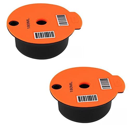 Cápsula de café reutilizable PP 2pcs con tapa de silicona para Tassimo 180ml