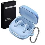 ZHZUCHLE for Soundcore P31iケース anker soundcore p31i ケース カバー シリコン製 全面保護 落下防止 おしゃれ 可愛い キズ防止 耐衝撃 装着充電可能 軽量小型 カラビナ付き anker soundcore p31i イヤホンカバー(ブルー)