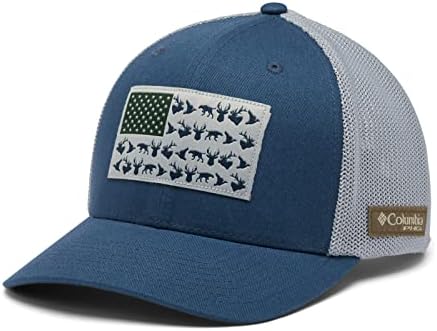 Columbia Womens PHG Game Flag Mesh Ball - High Crown Cap, Zinc/Cool Grey, Large-X-Large US