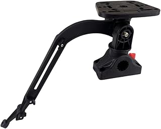 Fischfinder-Halterung für Kajak und kleines Boot, höhenverstellbarer Montagearm 28,9-39,9 cm mit 360-Grad-Rotationsanzeige, für Kunststoffsockel für Sonar