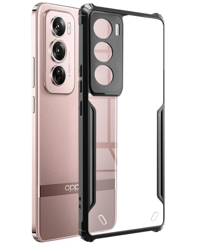 Image of SPAZY CASE Transparent Shockproof Back Cover for Oppo Reno 12 Pro | Clear Case with Air Cushion Corners | Scratch Resistant Hard Back | Camera & Screen Protection