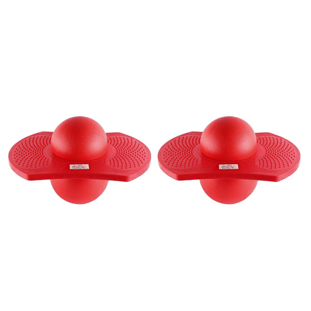 MERISHOPP 2Pcs Outdoor Hopper Balance Jumping Bouncy Pogo Ball Sports Fitness Red-image-5