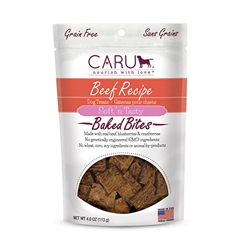 Caru Soft ‘n Tasty Baked Bites Dog Treats, Beef Recipe, 4.0 oz