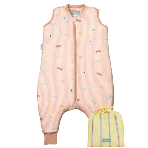 Molis Co - Pijama Manta Con Pies 1.0 Tog - 90 Cm 3 Años - Ideal Para Primavera Y Otoño - 100 Algodón Oeko-Tex 100 - Jungle