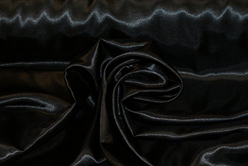 Stoff-Kollektion Satén por metros como tela decorativa y para manualidades (negro)