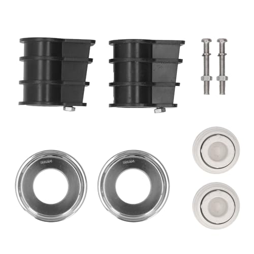 Aramox 304 Stainless Steel Pool Ladder Replacement Kit, Rustproof Hardware Set with Anti Slip Rubber Plugs for 42mm Tube Handrails Designed for Swimming Pools and Water Areas