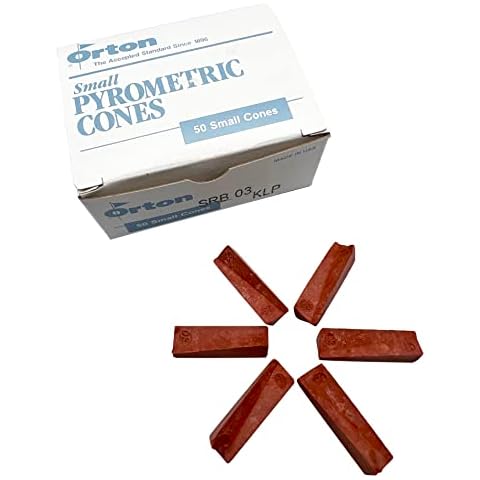 Pyrometric Cones for Accurate Firings in Industrial, Pottery and Hobby Kilns - Cone 03 (Pkg/50) Y Cover