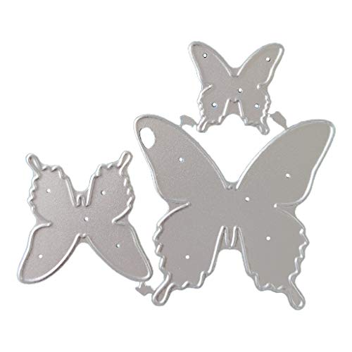 Abcidubxc Matrice de découpe en métal - Papillons - Pour décoration de festival, anniversaire, cartes - Argenté Cover