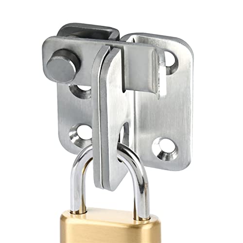 Cerradura de puerta con perno deslizante AMAZWI de acero inoxidable negro para máxima seguridad 6