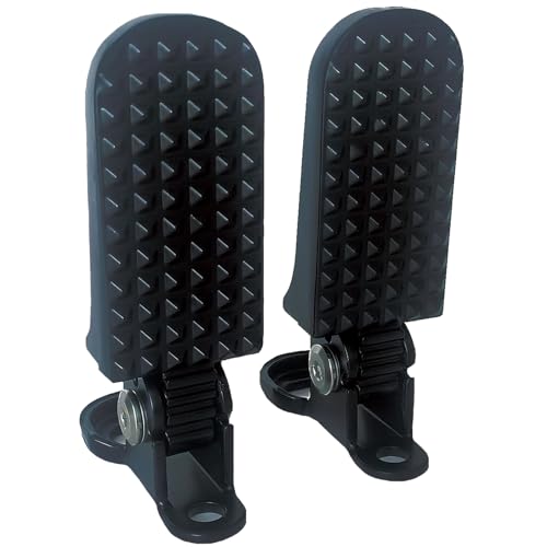 2PCS Foldable Bike Pegs – Round Hole Rear Pedals for E-Bike, Mountain Bike & Folding Bicycle – Non-Slip, Durable & Space-Saving