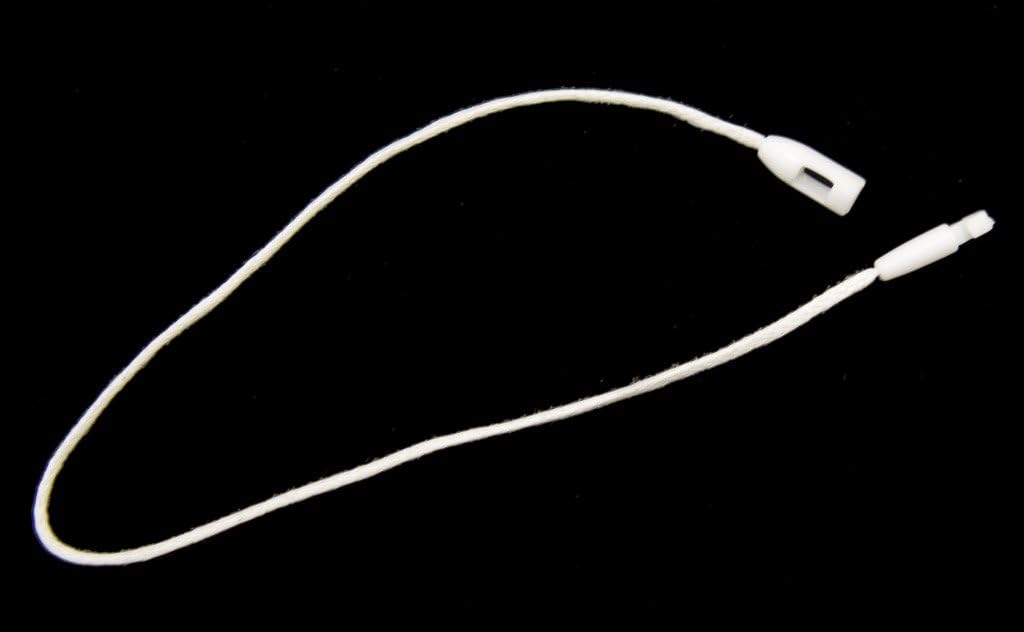 HAND White Easy to Attach Hang Tags, Waxed Nylon String Round Snap Locks 20cm - 1000pcs