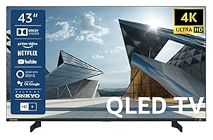 Toshiba 43QL5D63DAY 43 Zoll QLED Fernseher/Smart TV (4K Ultra HD, HDR Dolby Vision, Triple-Tuner, Bluetooth, Sound by Onkyo) - Inkl. 6 Monate HD+
