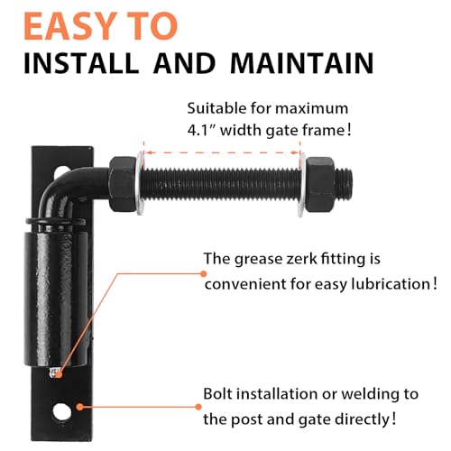 Steel 7inch Heavy Duty Bolt on 3/4" J Bolt Gate Hinge, 4 Pack by moyzxc - Used condition - Image 5