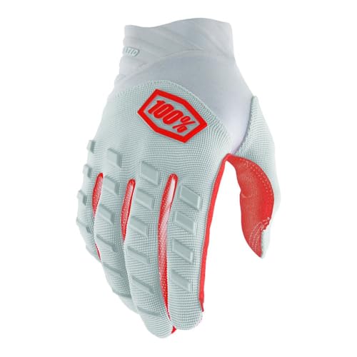 100%, AIRMATIC Gloves, Adult, L, NEON Silver ORANGE