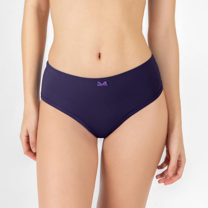 Image of AMAREE Women's Bamboo Cotton Panties - Antibacterial, Anti-Odour & Ultra Breathable | Soft Seamless Comfort | Multicolour Pack