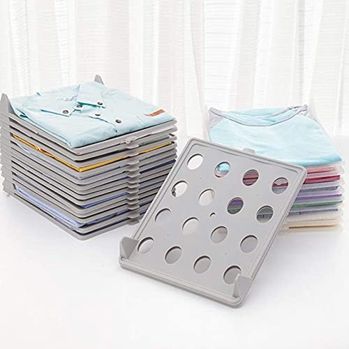 Organizador de armario, carpeta de ropa para camisetas, paquete de 12 unidades, solución plegable para organización de dormitorio, almacenamiento que ahorra espacio para un fácil arreglo de camisetas