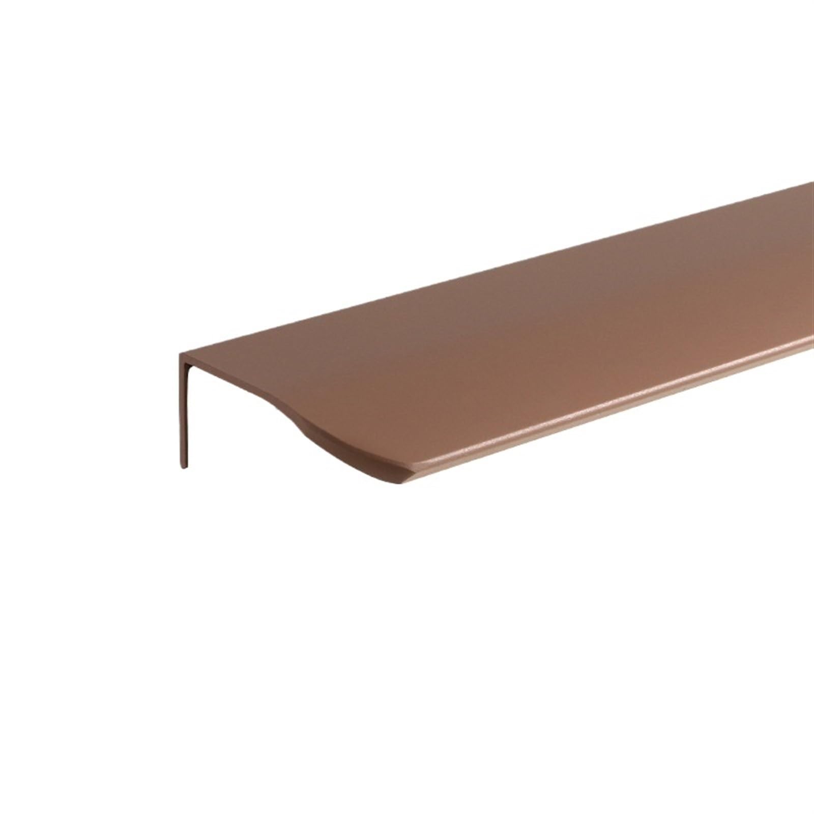OZLCUA Concealed Handles Long Furniture Handle Invisible Aluminum Alloy Cabinet Pulls Drawer Knobs Handles Kitchen Cupboard(Arc Corner-Brown,Length 500mm)