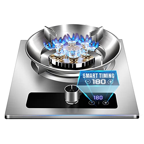 Gas Hob Built-In Gas Cooktop, 1 Zones Burner Gas Hob,Flameout Protection & Timing Function(I LPG) (B NG)