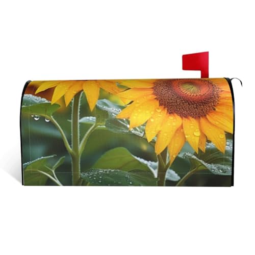Coperture magnetiche per cassette postali con fiori di girasole di dimensioni standard 53,3 x 45,7 cm, involucri per cassetta delle lettere stagionali impermeabili copertura decorativa per giardino