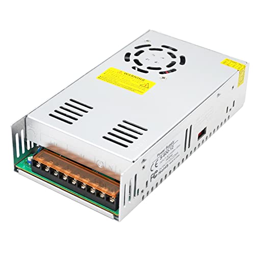 MUALROUS DC 12V 50A 600W Fuente de alimentación AC 110V/ 220V Fuente de alimentación conmutada Convertidor universal Monitoreo de transformador para impresora 3D CCTV Radio Tira de luces LED Cover