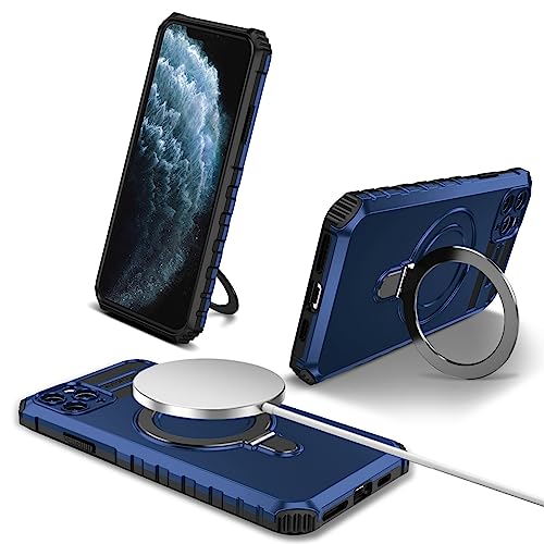 Coque iPhone 11 Pro Max caoutchouc TPU protection antichoc dos rigide bleu