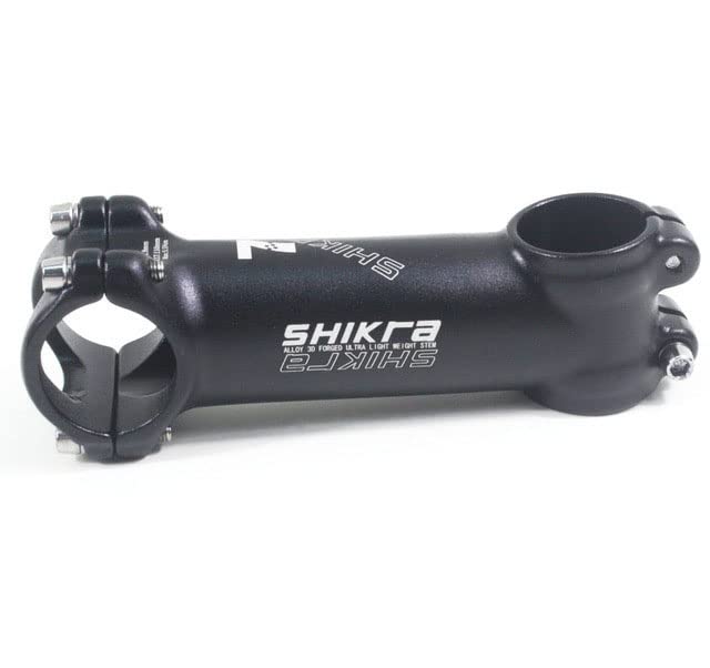 QYQAY 31.8mm MTB Stem ±7 Degree 35/45/55/60/70/80/90/100/110mm Bike Handlebar Stem Lightweight Aluminum Bicycle Riser for Mountain Bike Road Bike BMX Track Bike (Black,100mm)