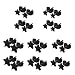 Produktbild Kulannder Edelstahl Ohrstecker Set schwarz Sterne Ohrstecker Ohrringe Kit Herren Ohrstecker ohrstecker schwarz für Frauen Männer 3mm-7mm10 Paar