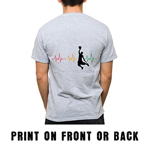 Basketball Heartbeat Unisex Bball Gift Idea For Passionate Fans Men Women White Gray T Shirt #TOP4