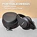 PowerLocus Wireless Bluetooth Over-Ear Stereo Foldable Headphones, Wired Headsets Rechargeable with Built-in Microphone for iPhone, Samsung, LG, iPad (Black)