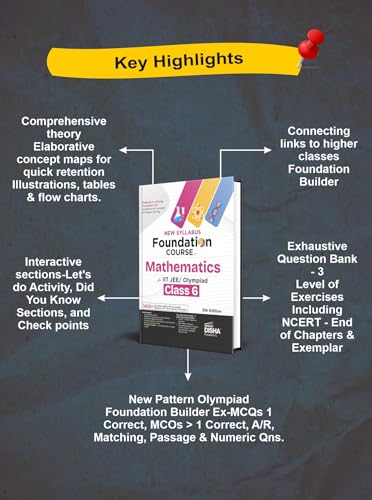Image of Disha New Syllabus Foundation Course in Mathematics Class 6 for JEE / Olympiad Exams 5th Edition | New NCERT Concepts | Advance Problem Solving Skills for Class 6