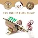 Titgoes Electric Fuel Pump, 12V Low Pressure Inline Fuel Pump, Fit for All 12 Volt Cars, Trucks, Boats, Carburetor, Lawnmower and Generators (Gold)