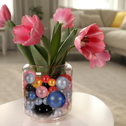 Perlas artificiales flotantes azules para jarrones y centros de mesa DIY 6