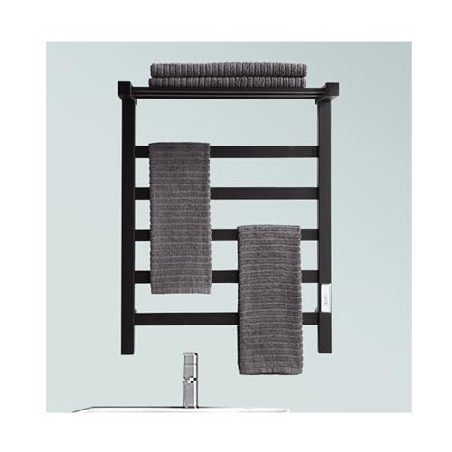 Toallero de acero inoxidable con estante superior y cable calefactor 2