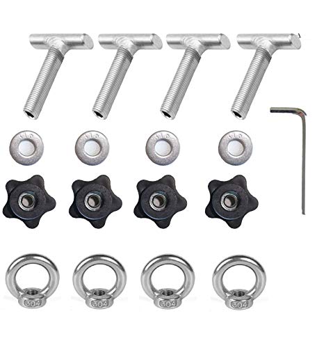 Vis de montage de rail avec écrous à œillets, 4 vis de fixation pour rail de verrouillage de charge avec œillet de fixation pour Multivan Bus Multiflexboard T5/T6 Viano 7h5883084c