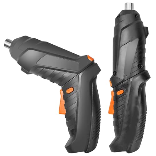 電動ドライバー 【47個部品&2種類変形】USB充電式 小型 軽量 強磁気 初心者・DIY向け 手持ち 収納ケース付 コードレス 穴あけ 家庭用・家具組立に最適(ブラック)