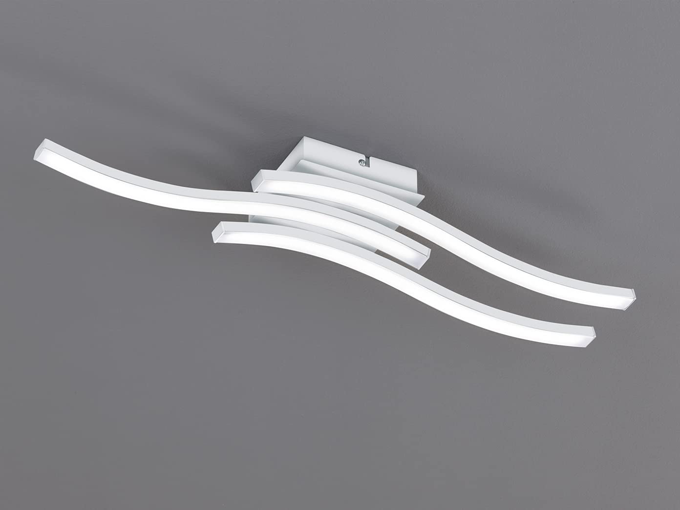 Reality Leuchten Route R62473131 - Plafoniera a LED in metallo bianco opaco, 3 x 5 Watt LED