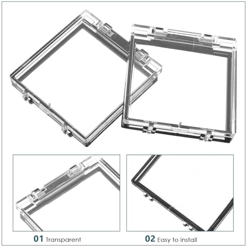 Evita que los niños apaguen la PC con este protector de botón cuadrado 41 mm transparente 3