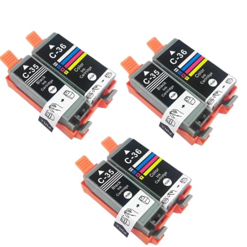 Cartouche d'encre PGI-35 CLI-36 compatible Canon IP100 et IP110 en pack de 3 lots de recharges