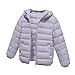 BFAFEN Girls Fashion Tops Boys Girls Winter Coat Lightweight Puffer Jacket with Hood 4-14 Years Windproof Warm Quilted Jacket Outerwear for Ski