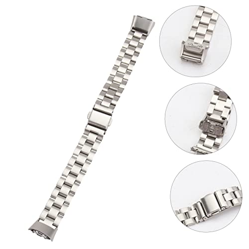 Correa de acero inoxidable plateado compatible con reloj Fit-r370 COLLBATH 2