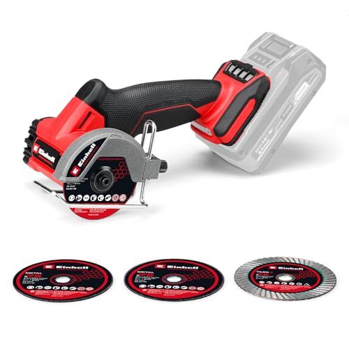 Einhell Professional Tronzadora con batería TP-CO 18/76-C Li BL-Solo (18 V, Brushless, Ø de disco de 76mm, 16 mm de profundidad de corte, ajuste de profundidad, incl. 4 discos de corte, sin batería)