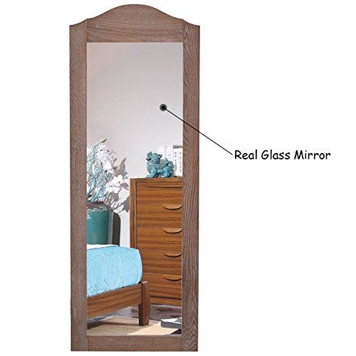 Gplus Wall Mounted Mirrored Jewelry Cabinet Armoire Storage Organizer Spacious Brown #TOP3