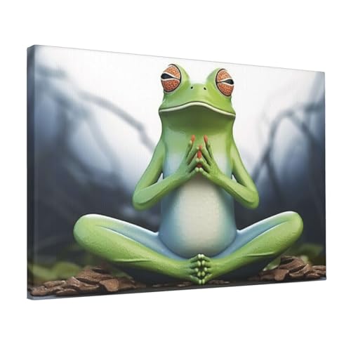 Toile grenouille yoga poster mural 30x45 cm pour éliminer la monotonie des murs vides