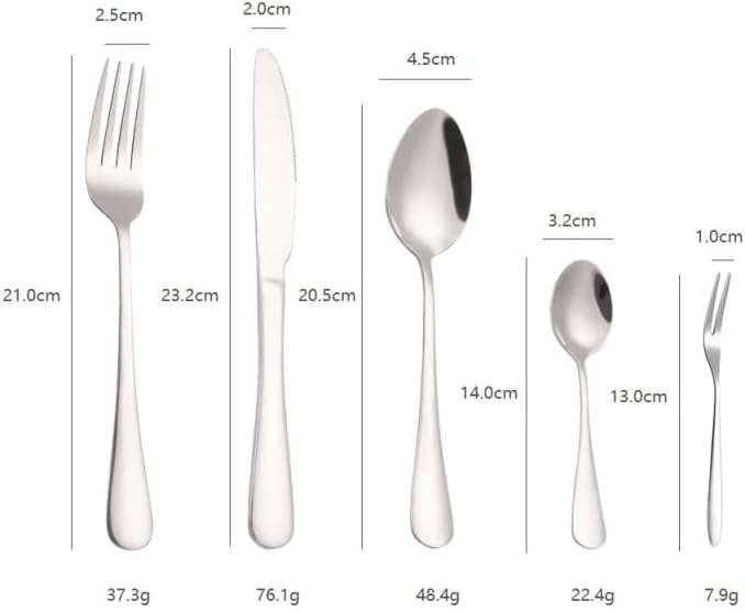Miniatura 2 de Juego de cubiertos de 40 piezas para 8 tienen tenedores de frutas Juego de cubiertos de acero inoxidable