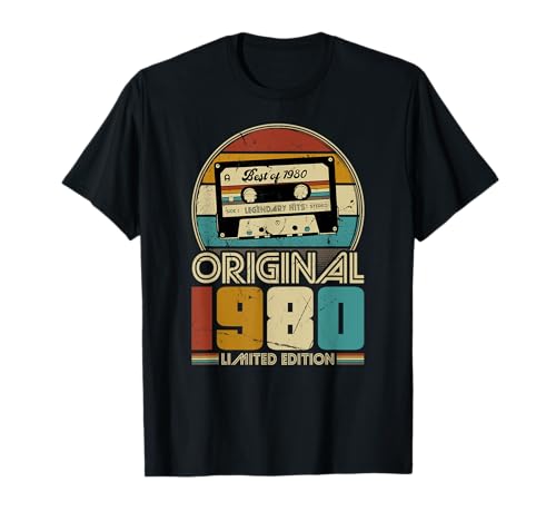 1980 Vintage Cumpleaños Retro Edición Limitada Hombres Mujer Regalo Camiseta