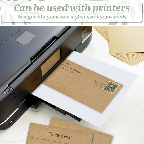 Image of 200 Pcs #10 Brown Kraft Envelopes Letter Size Self Seal, Business Envelope