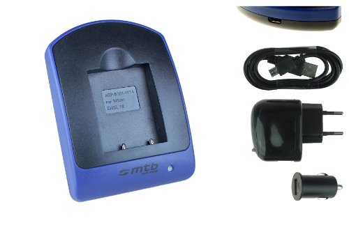 Cargador (USB/Coche/Corriente) para Nikon EN-EL19 / Coolpix A100 S33 S100 S2750 S3700 S5300 S6900 S7000. - Ver Lista